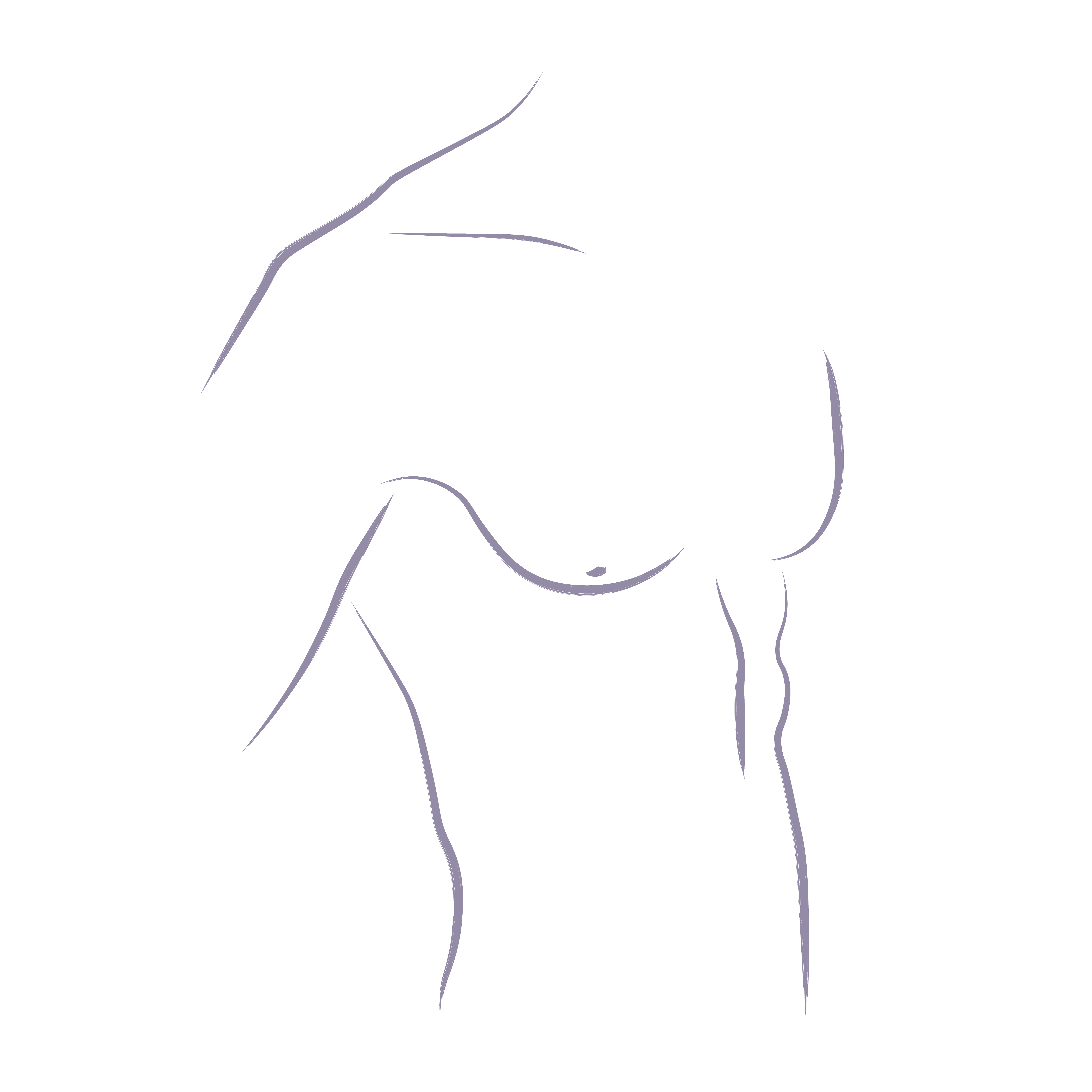 A design of a male body without gynaecomastia.